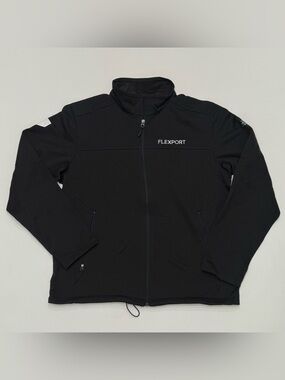 The North Face Soft Shell Windbreaker Full Zip Jacket Men's Large Company Logo